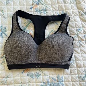 VSX Heathered Black Sports Bra